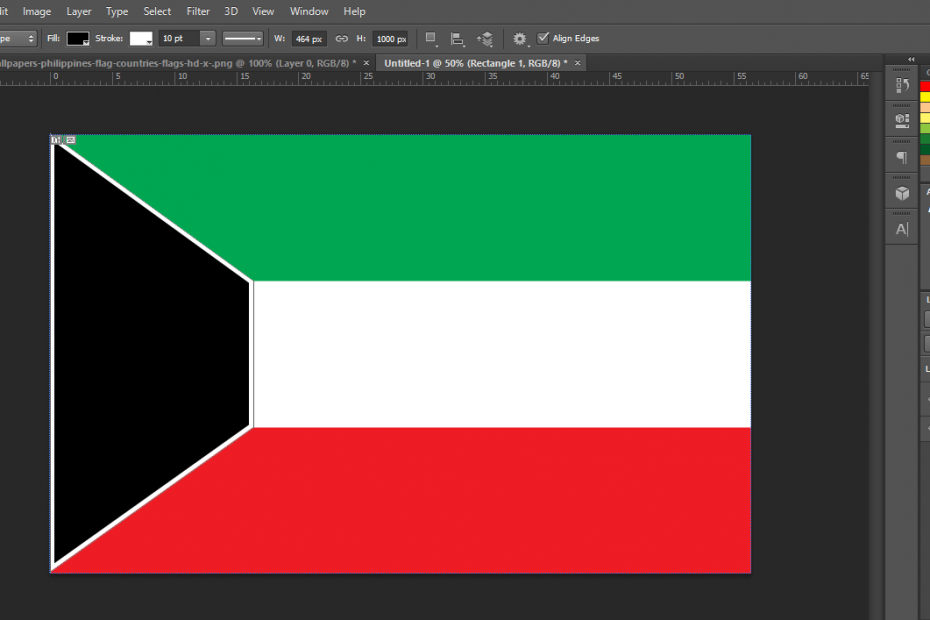 تصویر ترسیم پرچم کویت فتوشاپ