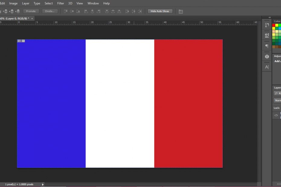 تصویر پرچم فرانسه با فتوشاپ